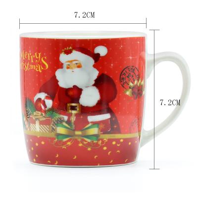 China Custom Viable Logo Coffee Cup Ceramic Christmas Mug With Spoon Wholesale Ceramic Mugs for sale