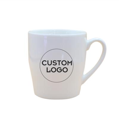 China Viable Custom Sublimation Masks Coffee Mugs Good Quality Simple White Ceramic Mug With Handle 11OZ for sale