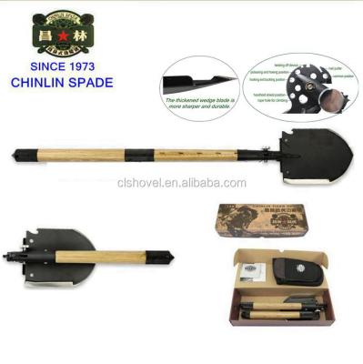 China Foldable and Detachable Survival Tool Multi-Function Folding Shovel With Unique Thickened Cutting Edge for sale