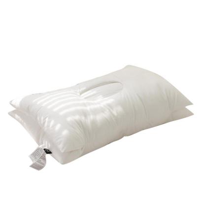 China Bed Soft Sleep Bedroom Cervical Pillow, Mid-Height Frosted Thickened Machine Wash White Pillows for sale