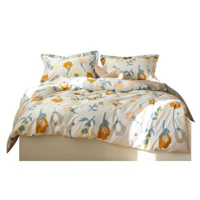 China Nondisposable Cozy Floral Print Bedding Sheet Set, Fashion Home Single Cool Comforter Coverlet Pillowcases for sale