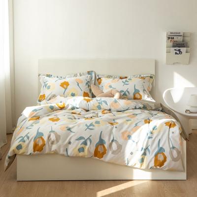 China Nondisposable Floral Print Bedding Sheet Home Set, Simple Cool Comfy Blanket Comforter Pillowcases for sale