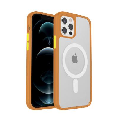 China Shockproof For iphone 13 Pro Shockproof Thin Thin PC Back Cover Max Hard Soft Edge TPU Built In Magnets Phone Cover for sale