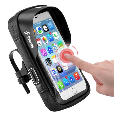 China Waterproof Waterproof Phone Bike Frame Bag For Handlebar With 6