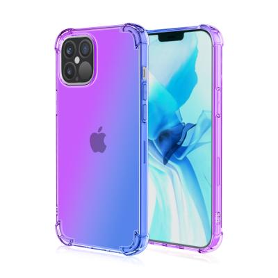 China Anti-drop For iPhone 13 TPU Phone Case Cover Gradient Anti Scratch Four Thin Corners Shockproof Protective Case For iPhone Xr XS for sale