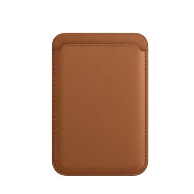 China New Pattern Card Slot Mobile Phone Back Leather Super Magnetic Card Holder for sale