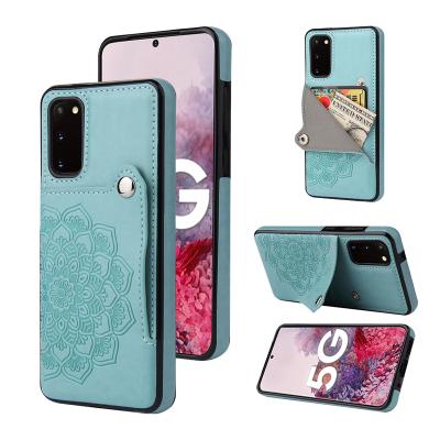 China Anti-drop Full Cover Phone Case For Samsung Galaxy S20 Case With Card Holder For Samsung A51 A71 Wallet for sale