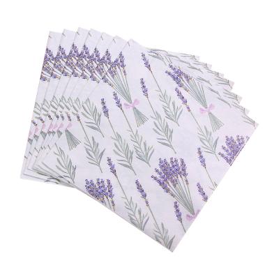 China New Product Promotion Ladies Pattern Printed Elegant Floral Custom Printed Paper Guest Towels for sale