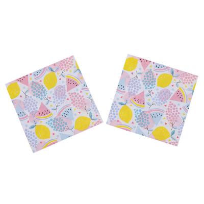 China New Design Printed Fruits Pattern Customized Personalized Decorated Paper Napkins &Napkins for sale