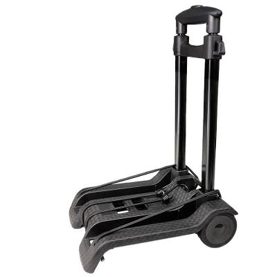 China BAOYU Store 35kg Load Capacity PVC Two Wheel Platform Hand Push Trucks Shopping Cart for sale