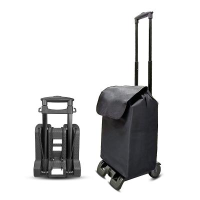 China Baoyu Wholesale Nice Price Metal Hand Push Folding Luggage Shopping Trolley Collapsible With Bag for sale