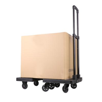 China BAOYU Supermarket Factory Supply Direct Folding Hand Trolley 7 Wheel Trolley Foldable Handtruck Tool Trolley Trolley for sale