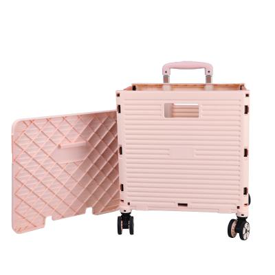 China BAOYU Viable Foldable Storage Boxes with Wheel and Pull Rod Moving Luggage Tool Cart and Trolley for sale