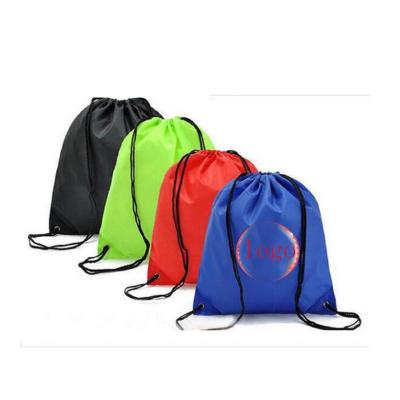 China High Quality Factory Customized Storage 210D Polyester Drawstring Bag Nylon Color Drawstring Backpack Bag for sale