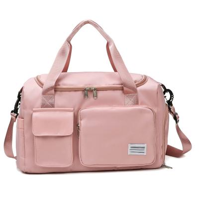 China Fashion Solid Color Fitness Waterproof Bag Women Large Capacity Nylon Waterproof Hanbag Swimming Men Travel Bag Yoga Handbag for sale