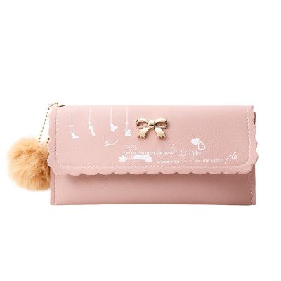 China 2021 Fashion Ball Purse Women's Wallet Candy Cute Simple Color Pu Coin Purse Leather Bag Printed Anti-theft Purse Wholesale for sale