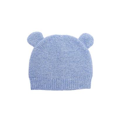 China Fashion Wholesale Hypoallergenic Fabric Custom Soft Knitted Solid Color Kids Toddler Beanie Baby Knitted Hat for sale