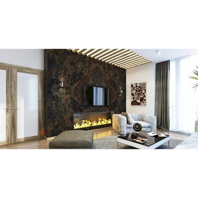 China Dubai Import Internal Decorative Black Natural Marble Slab Panel Wall Background TV Stone Price for sale