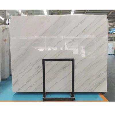 China 2800x1800 Modern Indoor Chinese Hot Sale Large Guangxi White Marble Slab Floor Tile With Gray Veins Price In India for sale