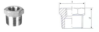 China Stainless Steel Hex Bushing(HB) male and female connect, for sale