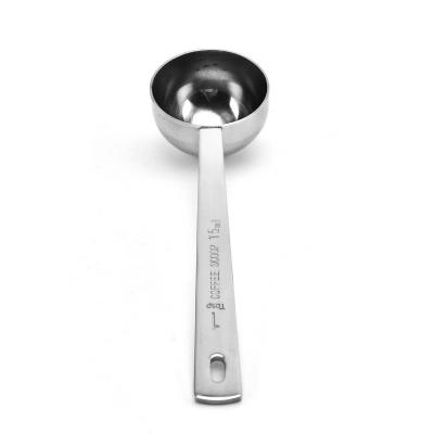 China Sustainable High Quality Food Grade Stainless Steel 15ml Coffee Measurer Table Spoon for sale