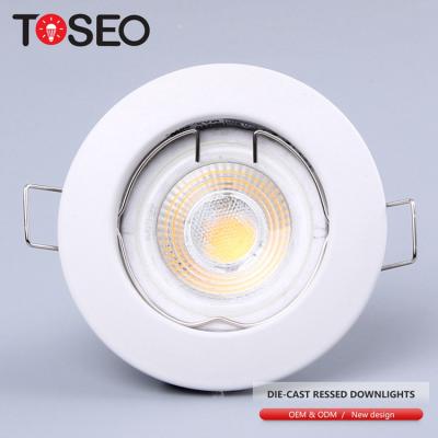 China Modern TOSEO Customized Good Quality Die Casting Aluminum Ceiling Light LED Recessed GU10 Downlights for sale