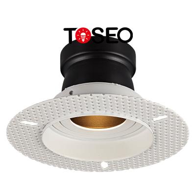 China Modern TOSEO Customized Die Cast Alu GU10 Anti Glare Led Ceiling Spot Light Downlight Trimless for sale