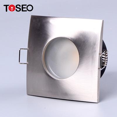 China Good Quality Modern Waterproof Alu GU10 Die Casting COB Recessed IP65 Square Led Downlight For Bathroom for sale