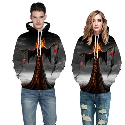 China 30 Colors Ghost Pumpkin QUICK DRY Zombie 3D Digital Printing Custom Halloween Hoodies Men Women Unisex for sale