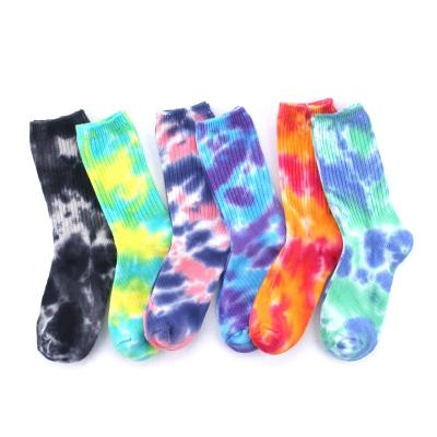 China New design winter and autumn antibacterial custom sock cotton tie dye personalized socks for unisex for sale