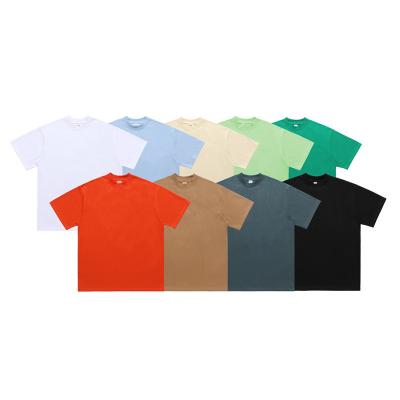 Cina T-shirt di taglia più maschile stampato 240G cotone manica corta T-shirt a base libera per uomini S-2XL in vendita