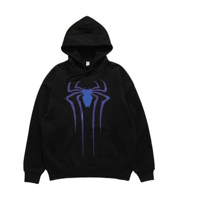 China 2023 Autumn-Winter Oversized Crew Neck Cotton Sweatshirt with Spider Logo Print Plus Fleecy Hoodie in M Size for sale