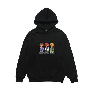 China Customized Logo Printing 2024 Men's Plus Size Hoodies with Thick Fleece and Cartoon Print for sale