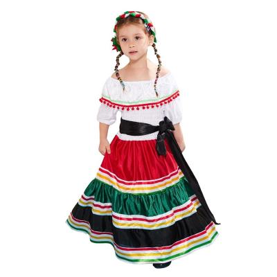 China Young Girl Festival Dress Day of the Dead Halloween Cosplay Costume in Dresses Style for sale