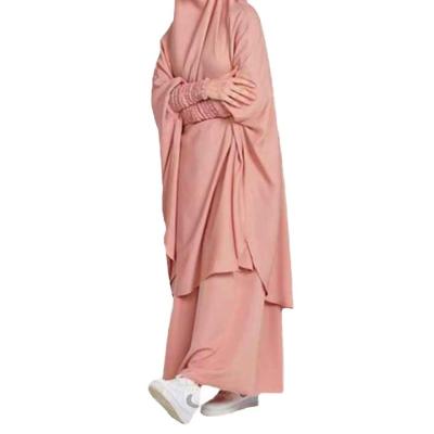 China Arabische Malaysische Abaya Frauen Türkei Kleid Moslem Gebet Kleid Feste Farbe Plus-Size zu verkaufen