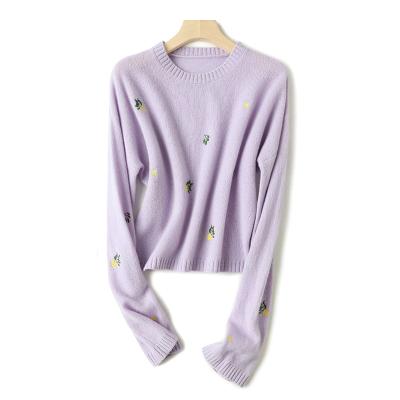 China New Designs Anti-Wrinkle Casual Sweaters Long Sleeve Tops With Print Wool Sweaters Crewneck Sweaters for sale