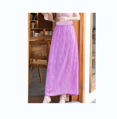 China New Design Dry Cleaning New Design Temperament Girls Printing Skirt Printing Skirt Women's Mid Length Skirts for sale