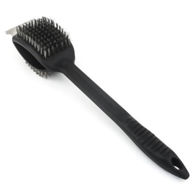 China Easily Cleaned BBQ Cleaning Brush Stainless Steel Grill Accessories Double Head Brush for sale