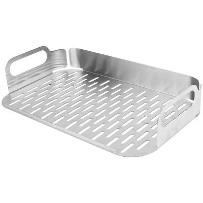 China Wholesale Easily Cleaned Large Rectangular BBQ Grill Topper Pan Non Stick Barbecue for Meat Chicken Seafood Vegetables for sale