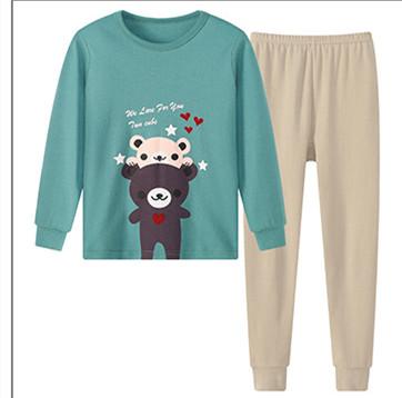 China Latest Logo Cotton Kid Pajamas 100% Breathable Children Design Kids Anime Anti-Shrink Home Wear Customized for sale