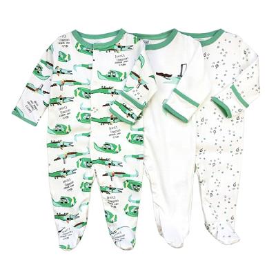 China High Quality Custom White Organic Cotton Rompers Animal 100% Cotton Single Baby Onesie For Boys for sale