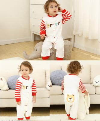 China Eco-friendly Cotton Washable Breathable Baby Winter Climbing Clothes Long Sleeve Infant Pajamas Overalls for sale