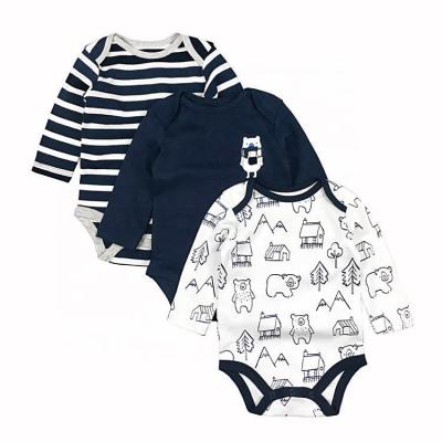 China Soft/Skin-friendly/Sweat/Breathable Cotton Baby Romper Wholesale Kids Infant Boutique Absorption Clothes Rompers For Boy for sale