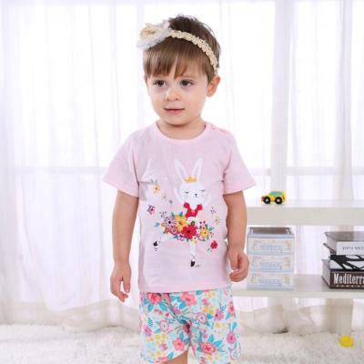 China Cotton 100% 2021 Summer Boutique Cute 100% Cotton Kitty Baby Clothing Sets for sale