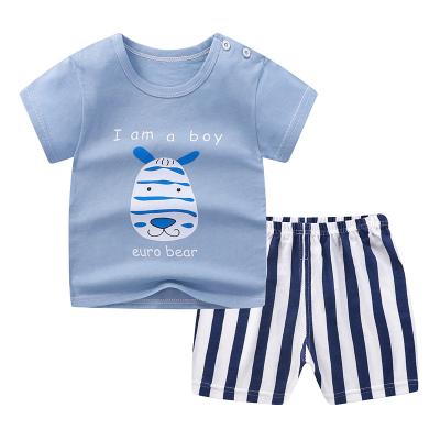 China Wholesale Korean children's summer cotton T-shirt suit, new style Korean clothes for sale