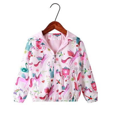 China Hooded Anorak Zipper Outerwear Autumn Spring Cartoon Girls Toddler Baby Kids Jackets Coat for sale