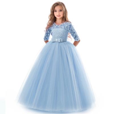 China Breathable Princess Flower Dress Kids Pageant Girls Fashion Ball Gowns Tulle Puffy Dresses for sale