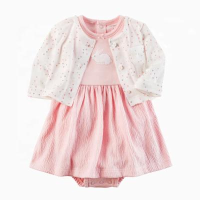 China 2pcs Dress Costume Cotton Dresses Kids Clothes Anti-static Dress Dress For Baby for sale