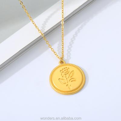 China Trendy Birth Flower Necklace Combine Cheap Running Spell Jewelry for sale