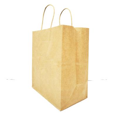 China Recyclable Logo Kraft Paper Bag With Cotton Rope Handles for sale